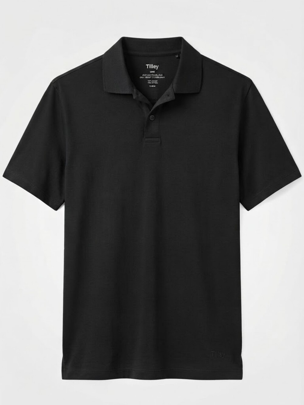 Tilley Soft Touch Black Cotton Polo Shirt Size Medium M